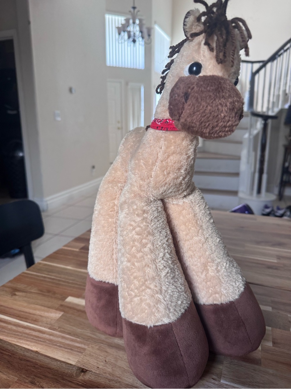 Bestever funny legs Plush Horse Toy - large, Soft Brown & Cream Stuffed Animal